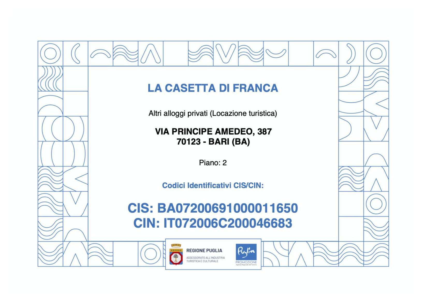 La Casetta Di Franca Bari Exterior foto